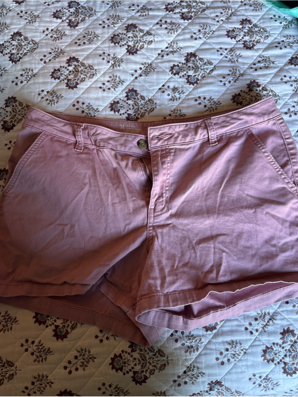 a.n.a Mauve Pink Cotton-Blend Shorts